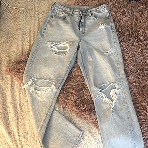 Light wash American Eagle jeans; size 2